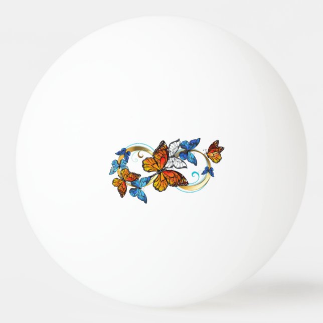 Bolinha De Ping Pong Infinity of Monarch Butterflies (Frente)