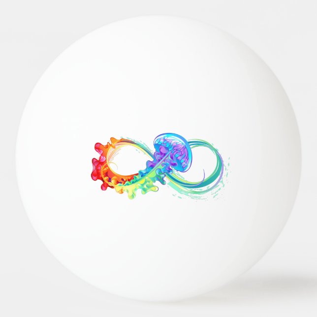 Bolinha De Ping Pong Infinity with Rainbow Jellyfish (Frente)