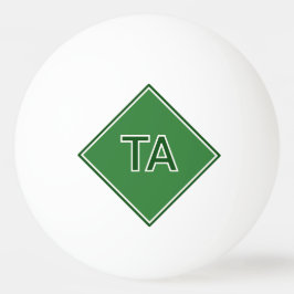 Bolinha De Ping Pong Inicial Minima em Verde sobre Verde