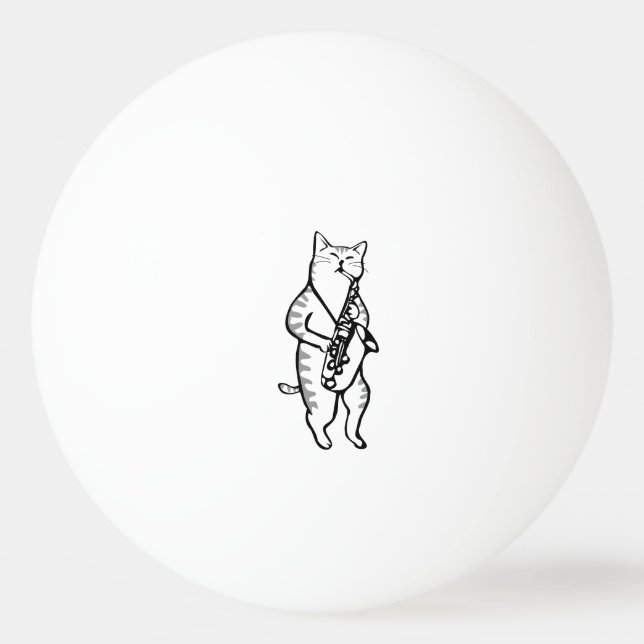 Bolinha De Ping Pong Instrumento Saxofone Música Jazz Cat Golf Balls (Frente)