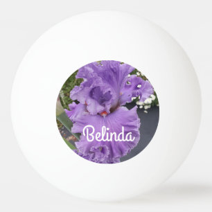 Bolinha De Ping Pong Iris Irrissa Lavanda Floral Flor Roxo