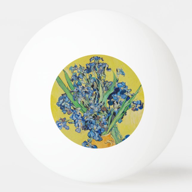 Bolinha De Ping Pong Irises Vincent van Gogh (Frente)
