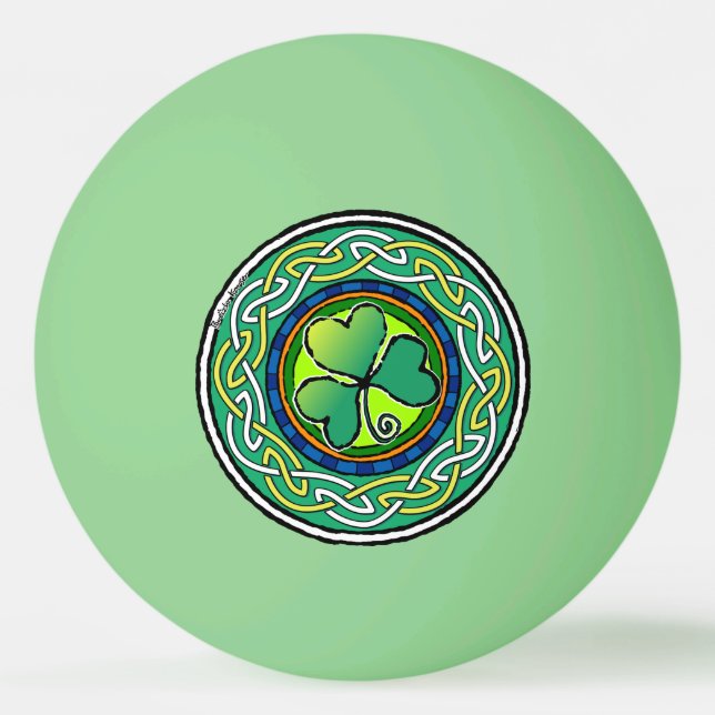 Bolinha De Ping Pong Irish shamrock (Frente)
