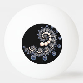 Bolinha De Ping Pong Ivory and Blue Pearl Spiral Ping Pong Balls