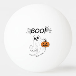 Bolinha De Ping Pong Jack-o-lanterna e um fantasma branco Boo Halloween