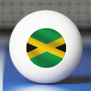 Bolinha De Ping Pong Jamaica Green Black & Dourado Jamaican Flag