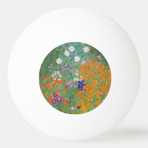 Bolinha De Ping Pong Jardim de Flores por Gustav Klimt