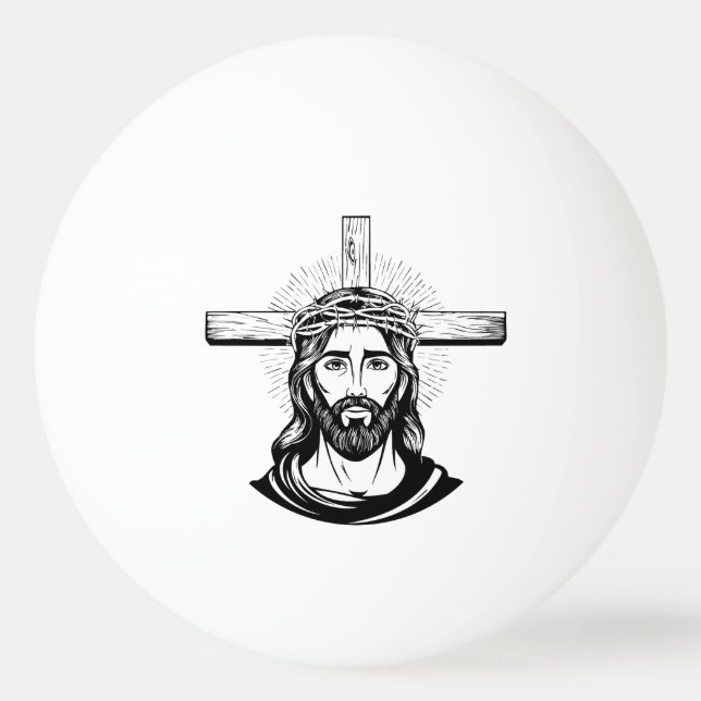 Bolinha De Ping Pong Jesus Cristo (Frente)