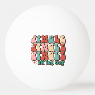 Bolinha De Ping Pong Jingle até os feriados de Natal Retro Groovy