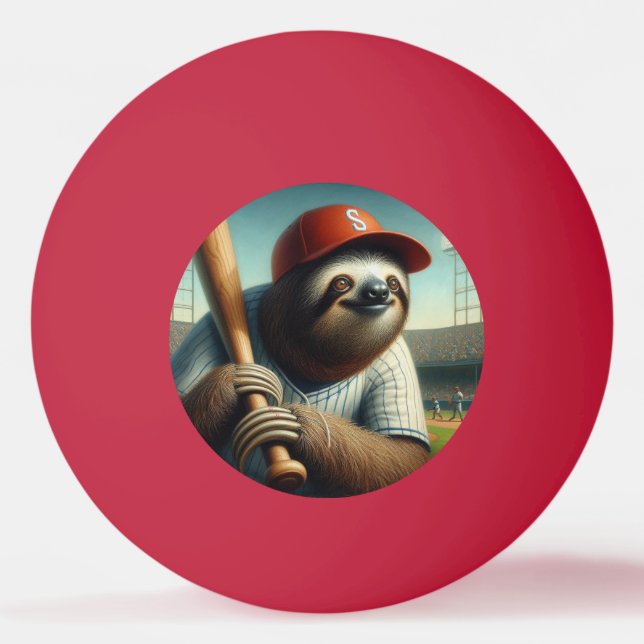 Bolinha De Ping Pong Jogador de Beisebol Leve (Frente)