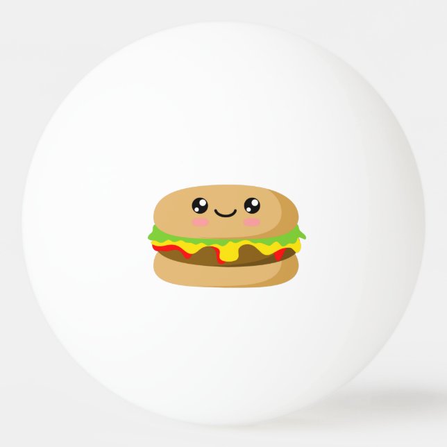 Bolinha De Ping Pong Kawaii Burger (Frente)
