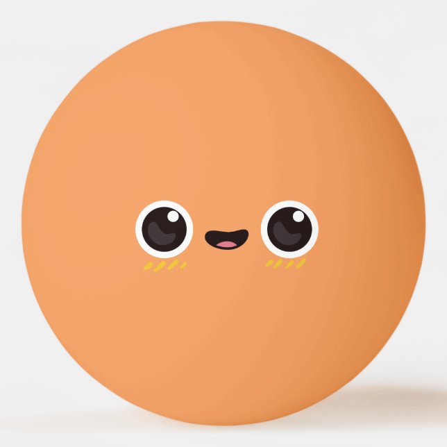 Bolinha De Ping Pong Kawaii Cute Engraçado. Emoji. Emoticon. (Verso)