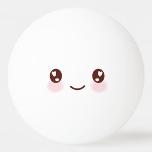 Bolinha De Ping Pong Kawaii Cute Engraçado. Emoji. Emoticon.
