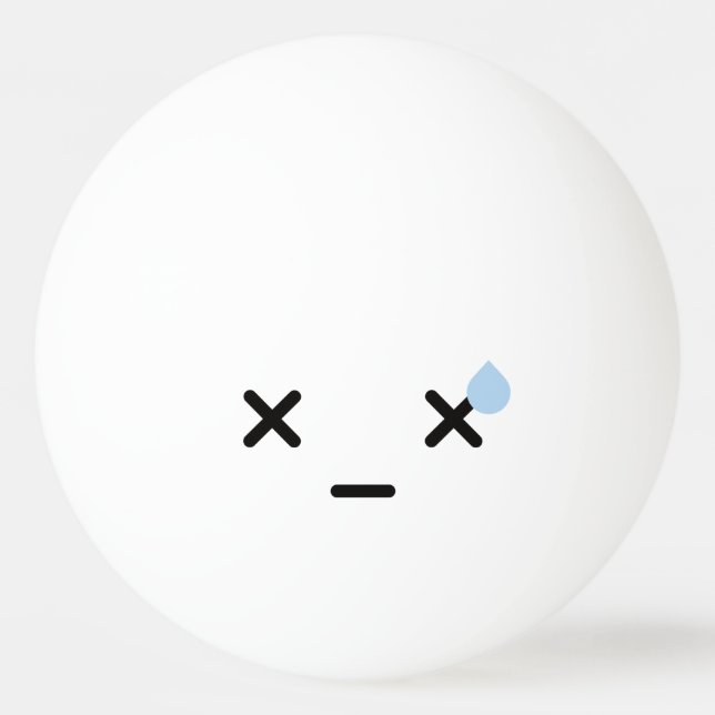 Bolinha De Ping Pong Kawaii Cute Engraçado. Emoji. Emoticon. (Frente)