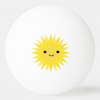 Bolinha De Ping Pong Kawaii Gelado Sorrindo Sol