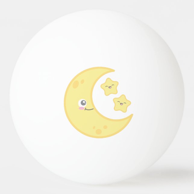 Bolinha De Ping Pong Kawaii Moon e Stars Ping Pong Balls (Verso)