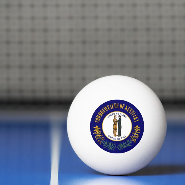 Bolinha De Ping Pong Kentucky: Bandeira do Estado dos EUA Commonwealth  (Líquido)