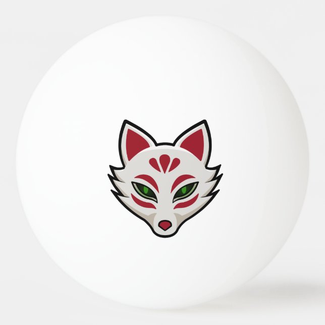 Bolinha De Ping Pong Kitsune Fox Mask (Frente)