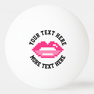 Bolinha De Ping Pong lábios rosados engraçados mesa beijo tênis