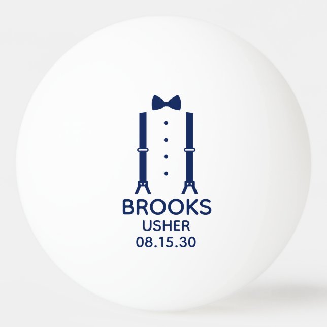 Bolinha De Ping Pong Lace Usher Azul (Frente)