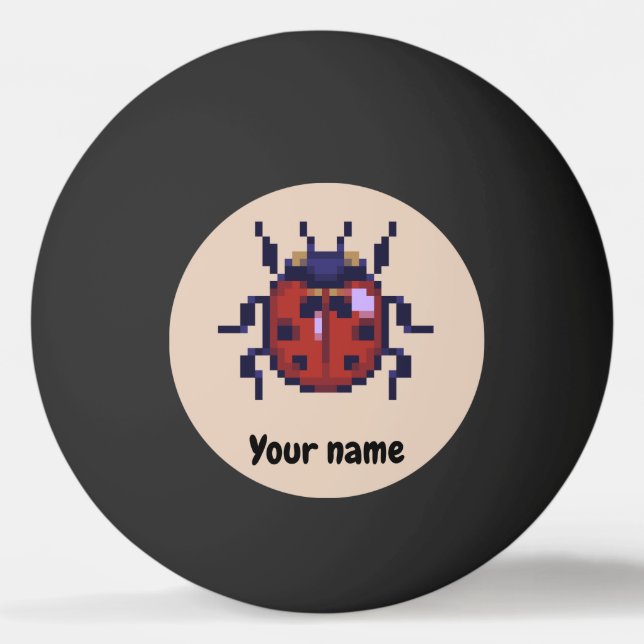 Bolinha De Ping Pong Ladybug, lieveheersbeestje pixelart (Frente)