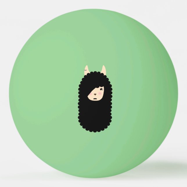 Bolinha De Ping Pong Lama Emoji gótico (Frente)