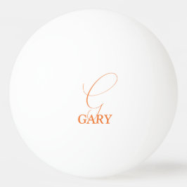 Bolinha De Ping Pong Laranja Monogramada