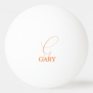 Bolinha De Ping Pong Laranja Monogramada