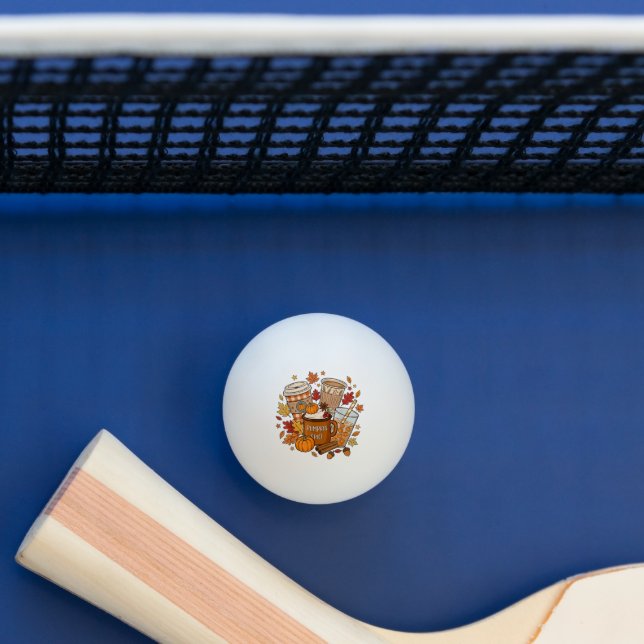 Bolinha De Ping Pong Latte de Tempero de Abóbora Outono Estação Outonal (Mesa)