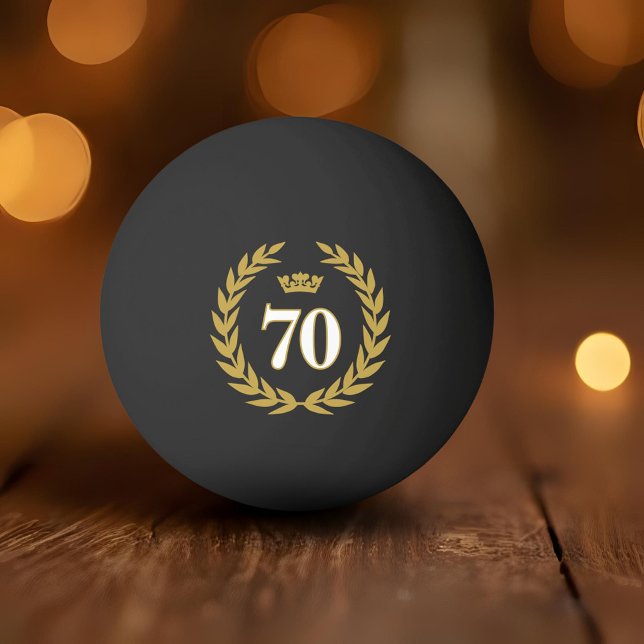 Bolinha De Ping Pong Laurel Wreath and Crown 70 Birthday (Criador carregado)