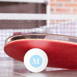 Bolinha De Ping Pong Leitor De Treinamento Monograma De Tênis Inicial D<br><div class="desc">Crie seu próprio script branco personalizado e moderno / monograma inicial de tipografia monograma personalizado em azul-bebê, tênis de mesa de qualidade de torneio / pong de cerveja / bola de pingue-pongue, disponível em 13 cores divertidas, incluindo 4 opções de brilho no escuro. Basta digitar suas iniciais/monograma para personalizar. Faça...</div>