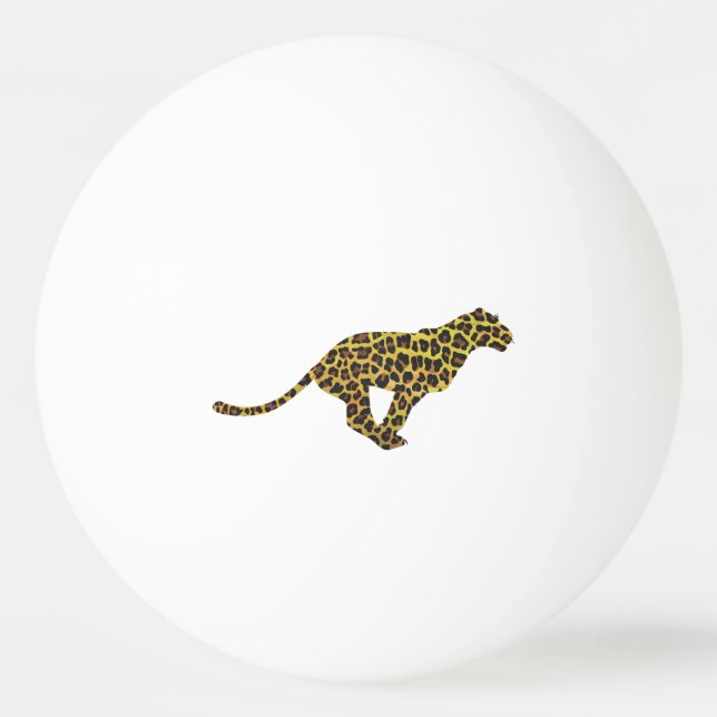 Bolinha De Ping Pong Leopard Brown e Yellow Silhouette (Verso)