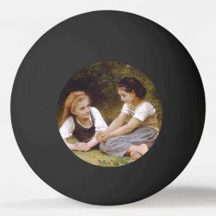 Bolinha De Ping Pong Les Noisettes: Jovens Meninas Colhendo Avelãs