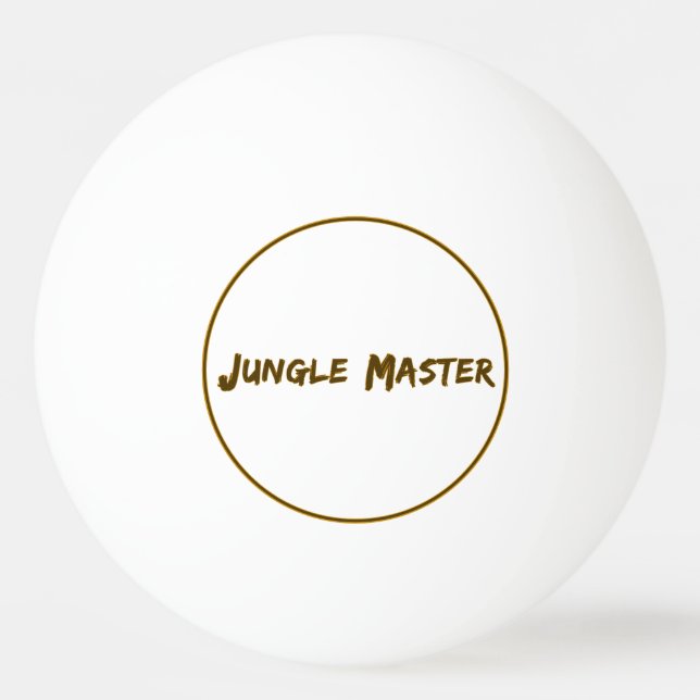 Bolinha De Ping Pong Lettering Design Jungle Master (Frente)