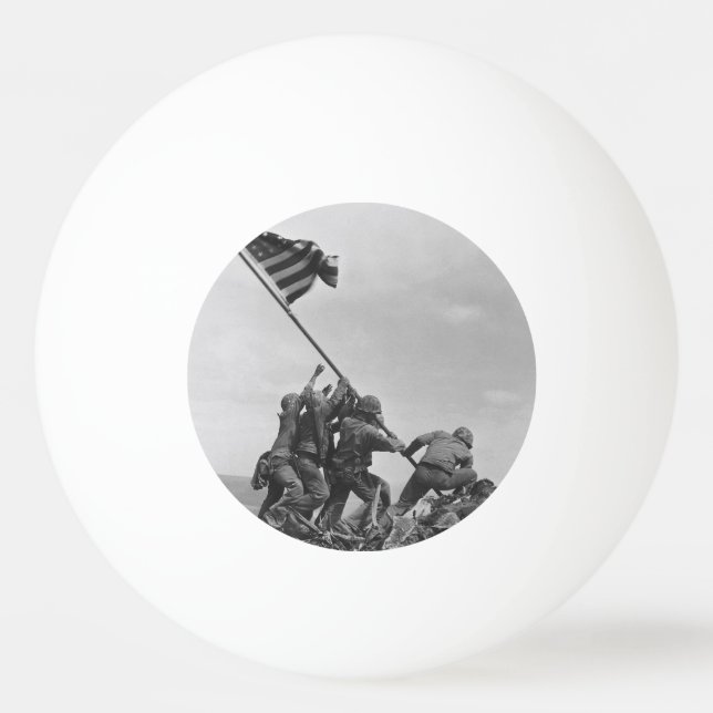 Bolinha De Ping Pong Levantando a bandeira em Iwo Jima (Frente)
