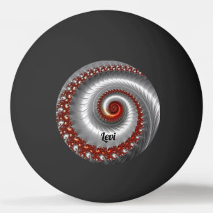Bolinha De Ping Pong LEVI ~ Silver Shell ~ Design Fractal ~