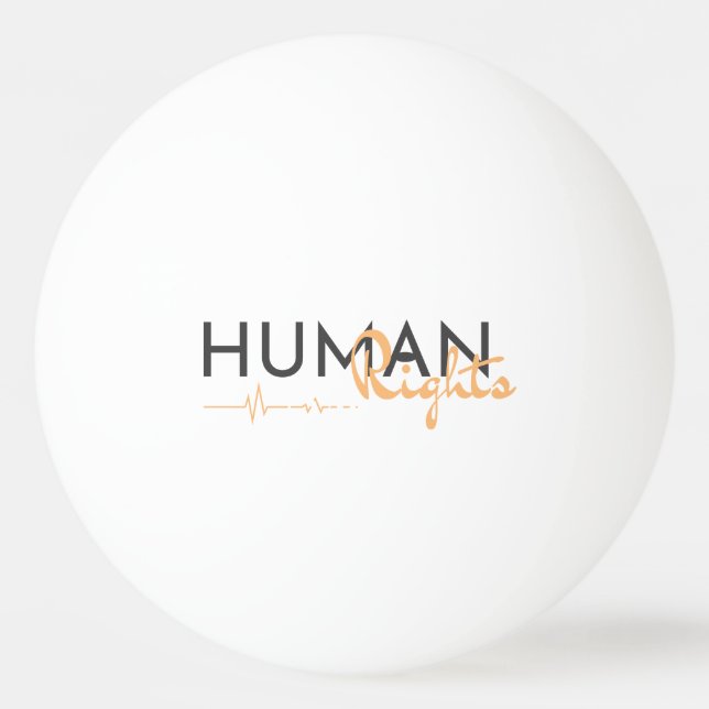 Bolinha De Ping Pong Linha de vida dos direitos humanos (Frente)