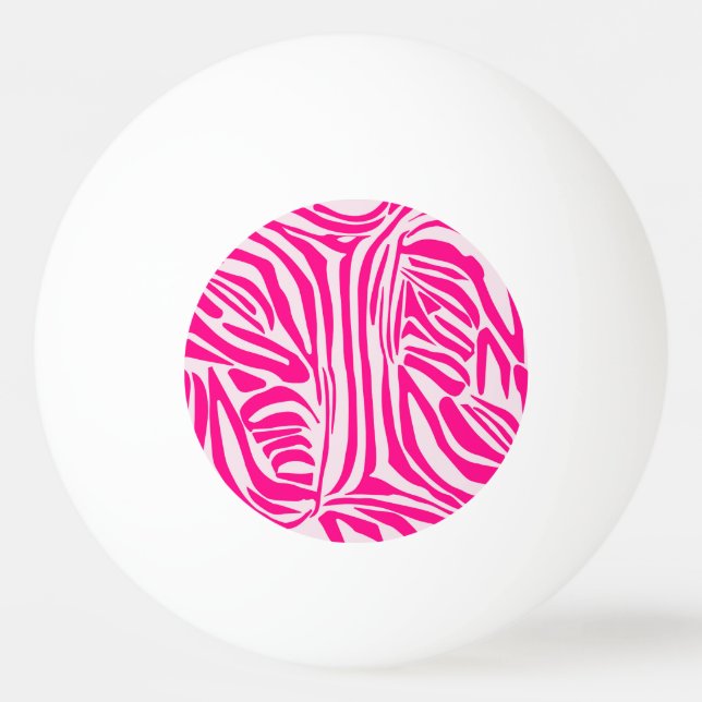 Bolinha De Ping Pong Listras de zebra rosa (Frente)