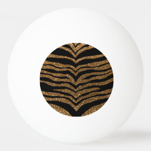 Bolinha De Ping Pong Listras Dourados do tigre do brilho