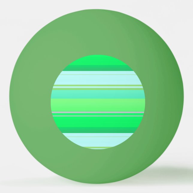 Bolinha De Ping Pong Listras verdes aqua fofas (Frente)