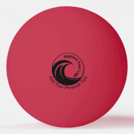 Bolinha De Ping Pong Logotipo de substituição minimalista & Texto Perso