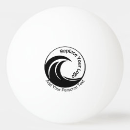 Bolinha De Ping Pong Logotipo de substituição minimalista & Texto perso