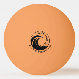 Bolinha De Ping Pong Logotipo de substituição minimalista & Texto Perso