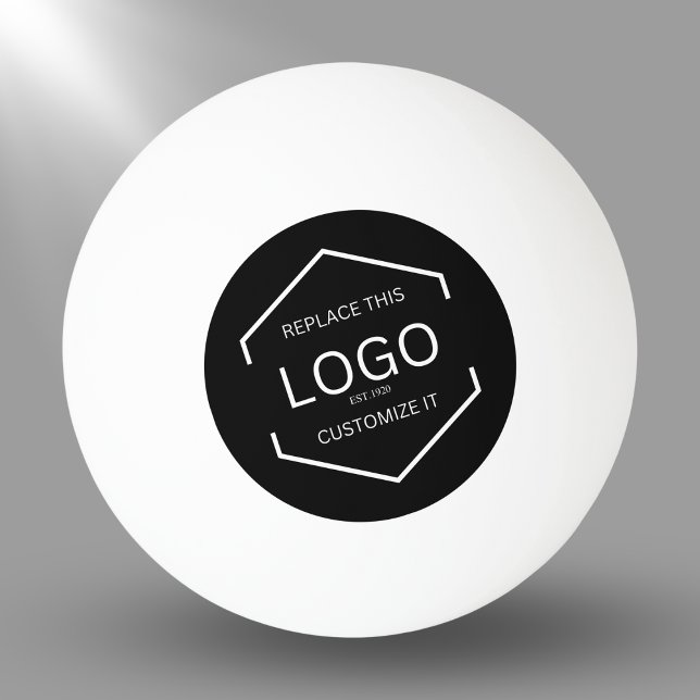 Bolinha De Ping Pong Logotipo personalizado Fundo negro Promocional com (Criador carregado)