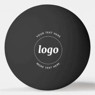 Bolinha De Ping Pong Logotipo Simples Com Empresa De Texto