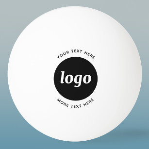 Bolinha De Ping Pong Logotipo Simples Com Empresa De Texto