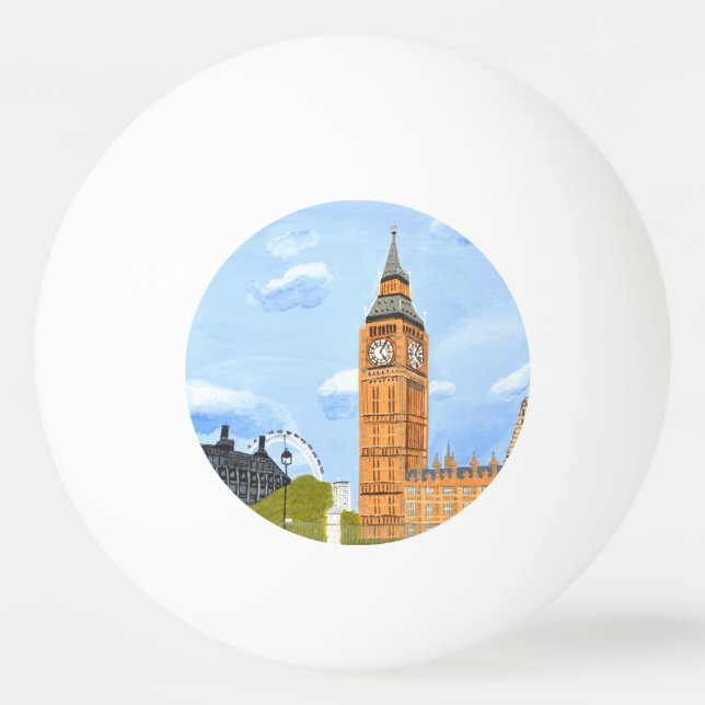 Bolinha De Ping Pong Londres Big Ben (Frente)