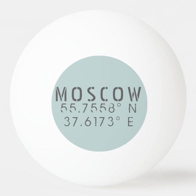 Bolinha De Ping Pong Longitude de Moscou Latitude (Frente)