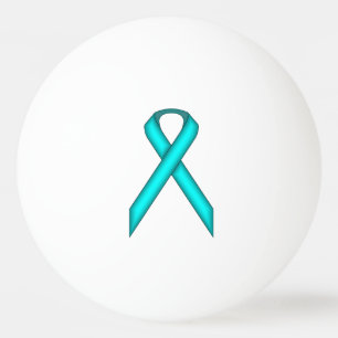 Bolinha De Ping Pong Lt Blue / Teal Standard Ribbon por Kenneth Yoncich