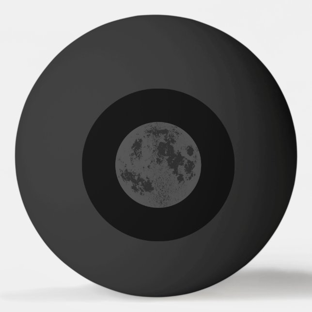 Bolinha De Ping Pong Lua Preta (Frente)